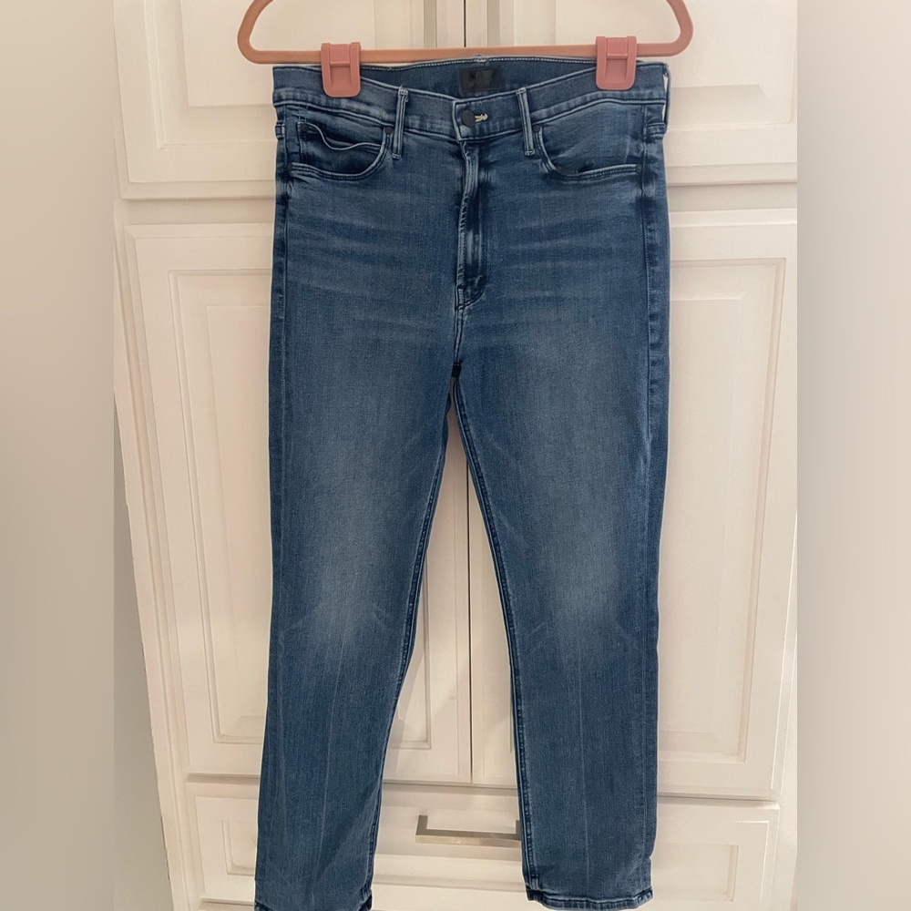 MOTHER Women's Blue Denim Jeans